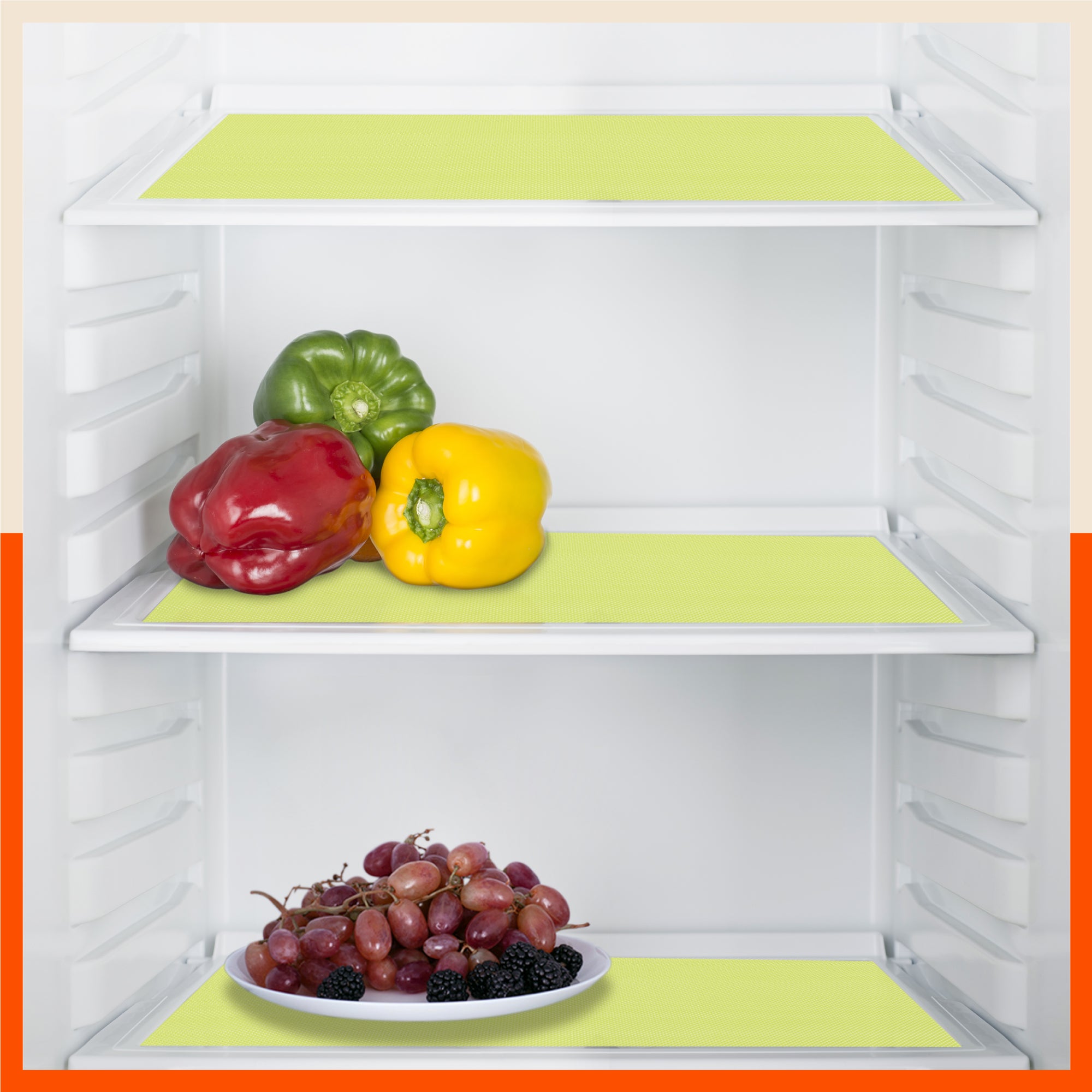 Vega Multipurpose Diamond Texture Shelf Liner | Green( 45cm X 150cm 380 GSM Pack of 3 )