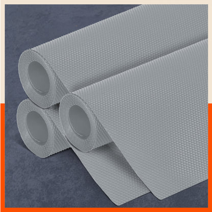 Vega Multipurpose Diamond Texture Shelf Liner | Light Grey ( 45cm X 150cm 380 GSM Pack of 3 )