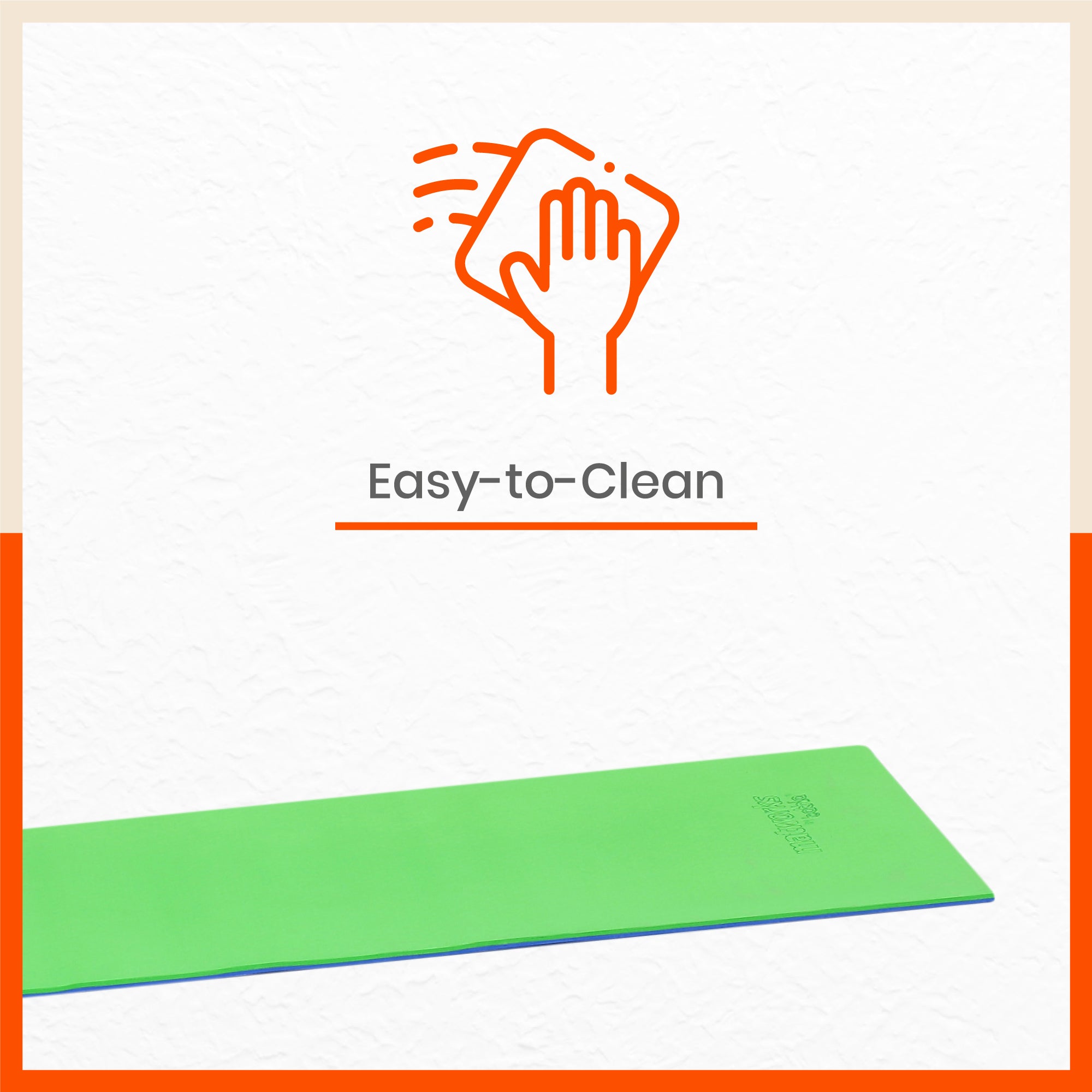Kriya Classic Yoga Mat | Ink Blue & Lime Green (Size: 24” x 72” Thickness: 6mm)