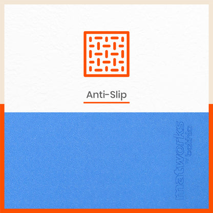 Moksh Premium Yoga Mat | Ink Blue & Sky Blue (Size: 24” x 72” Thickness: 6mm)
