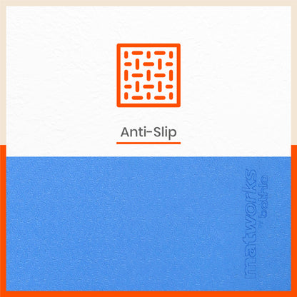 Kriya Classic Yoga Mat | Ink Blue & Sky Blue (Size: 24” x 72” Thickness: 8mm)