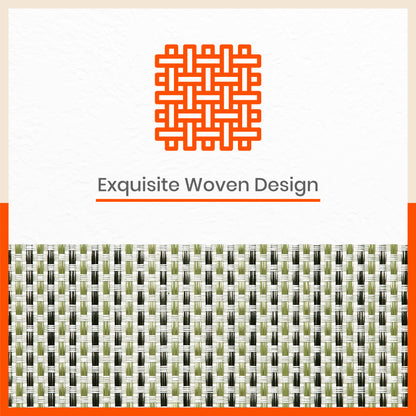 Woven PVC Table Mats / Placemats for Dining Table at Home  (Leon - Set of 6)