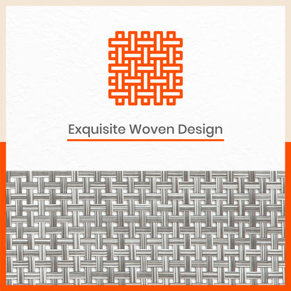 Woven PVC Table Mats / Placemats for Dining Table at Home (Luca - Set of 6)