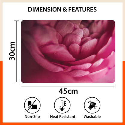 Polypropylene Table Mats & Coasters for Dining Table at Home (Fuchsia - Set of 6)