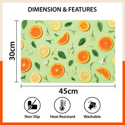 Polypropylene Table Mats & Coasters for Dining Table at Home (Fruchte - Set of 6)