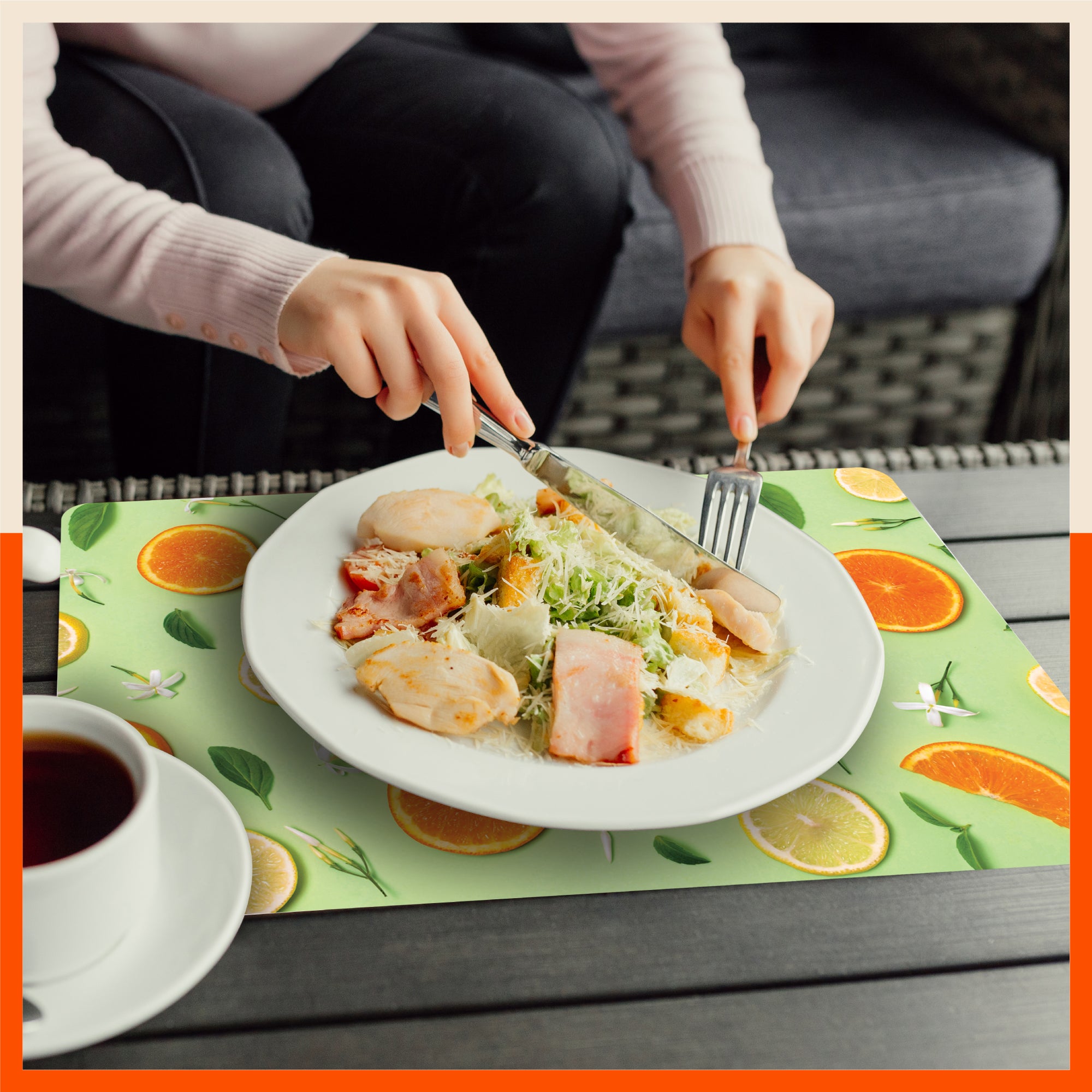 Polypropylene Table Mats & Coasters for Dining Table at Home (Fruchte - Set of 6)