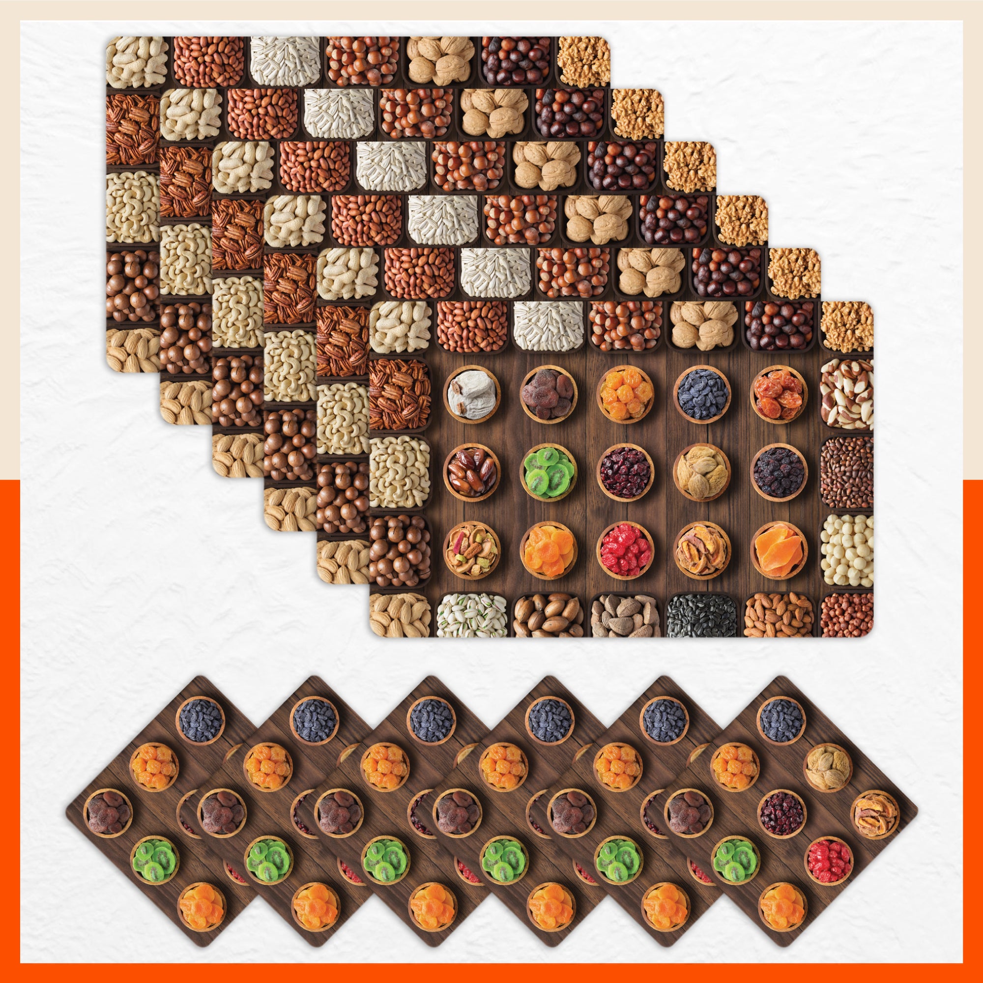 Polypropylene Table Mats & Coasters for Dining Table at Home (Aride - Set of 6)