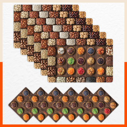 Polypropylene Table Mats & Coasters for Dining Table at Home (Aride - Set of 6)