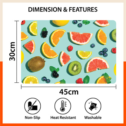 Polypropylene Table Mats & Coasters for Dining Table at Home (Pulp - Set of 6)