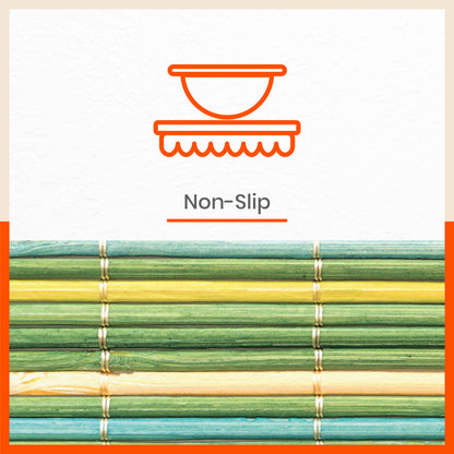 Polypropylene Table Mats & Coasters for Dining Table at Home (Bambus - Set of 6)