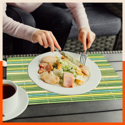 Polypropylene Table Mats & Coasters for Dining Table at Home (Bambus - Set of 6)