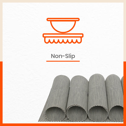 Woven PVC Table Mats / Placemats for Dining Table at Home (Nora - Set of 6)