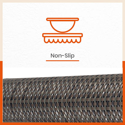 Woven PVC Table Mats / Placemats for Dining Table at Home (Owen - Set of 6)