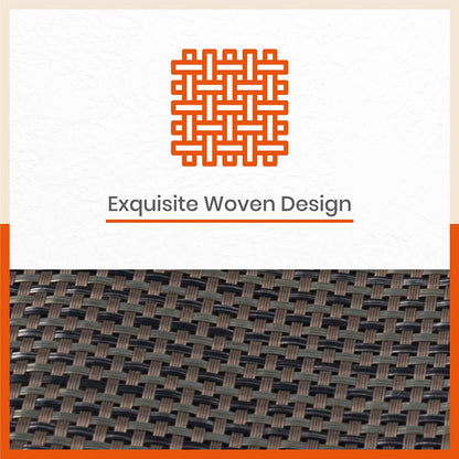 Woven PVC Table Mats / Placemats for Dining Table at Home (Owen - Set of 6)