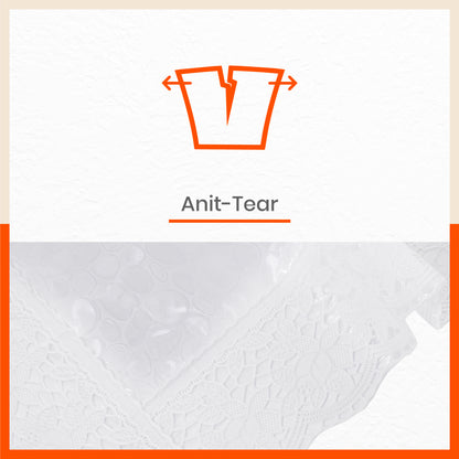 Albus Plastic Table Cover with White Lace for Dining Table at Home - Rectangular - (60" x 90") | Pebbles