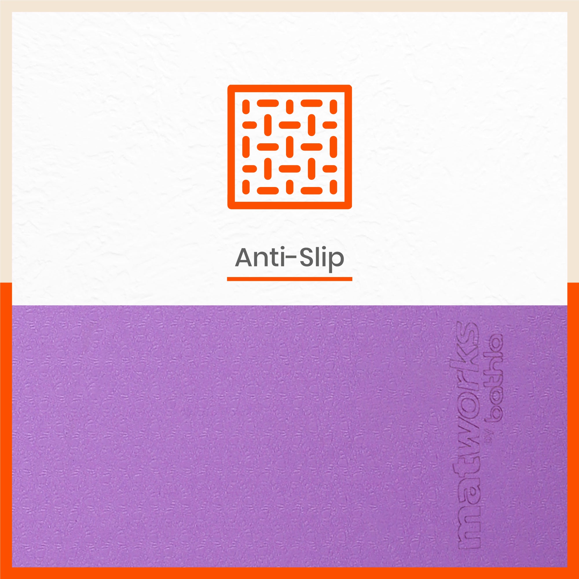 Kriya Classic Yoga Mat | Purple & Mauve (Size: 24” x 72” Thickness: 6mm)