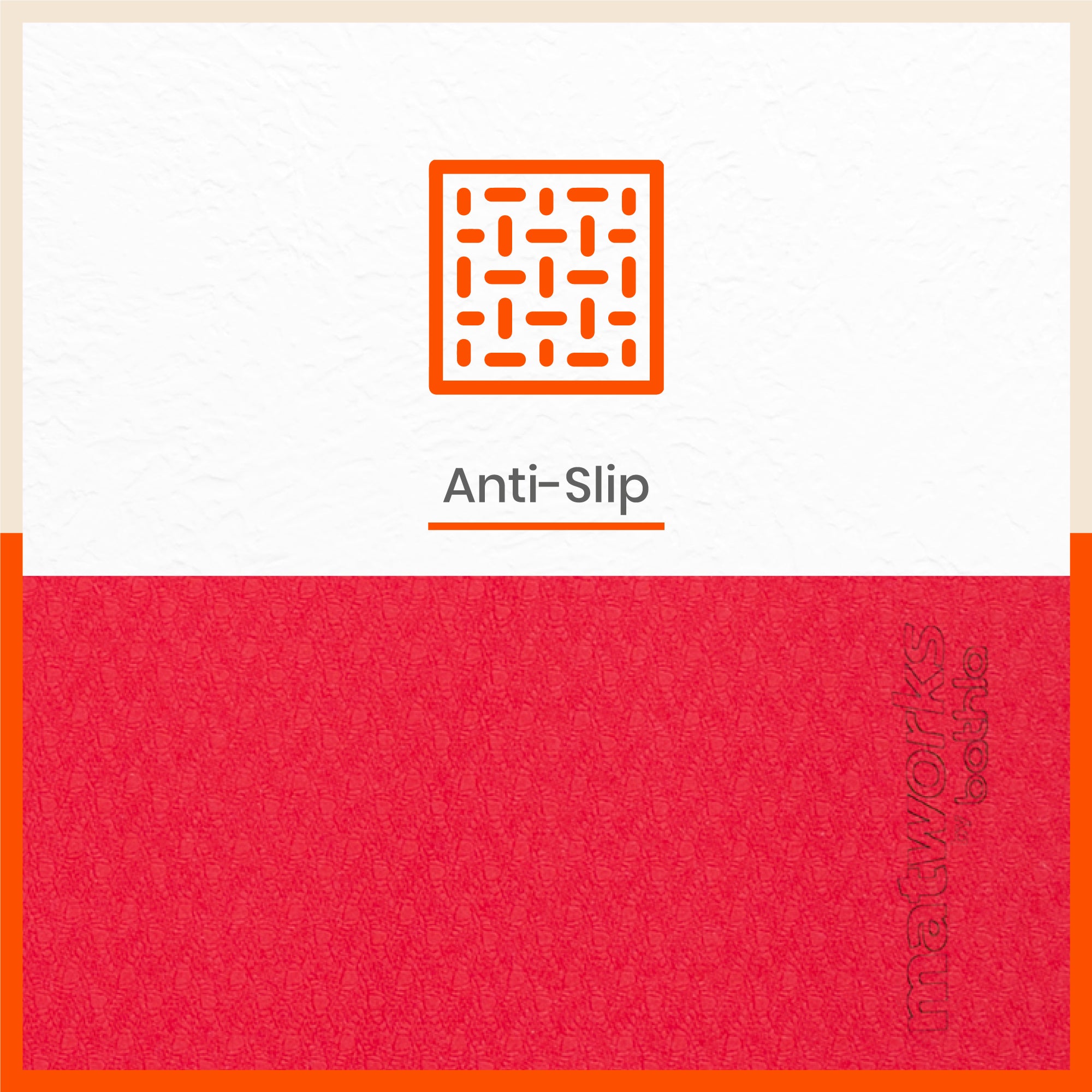 Kriya Classic Yoga Mat | Red & Pink (Size: 24” x 72” Thickness: 6mm)