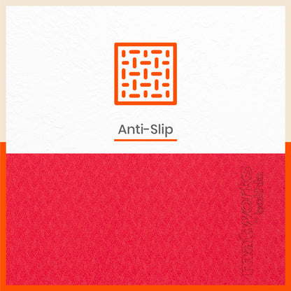 Kriya Classic Yoga Mat | Red & Pink (Size: 24” x 72” Thickness: 6mm)