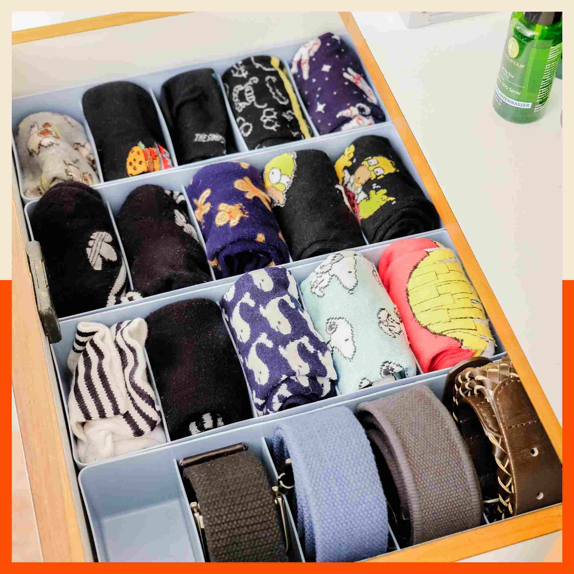 Stomo Dori Multi-Purpose Stackable Drawer Organizer For Home | Frost - Set of 16