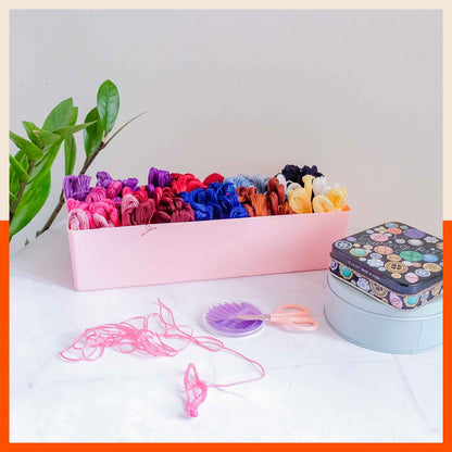 Stomo Dori Multi-Purpose Stackable Drawer Organizer For Home | Frost - Set of 16