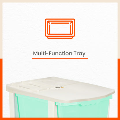 Stomo 3 Drawer Multi-Purpose Storage Organizer for Home and Office (Jade)