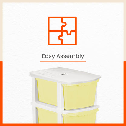 Stomo 5 Drawer Multi-Purpose Storage Organizer for Home and Office (Lemon)