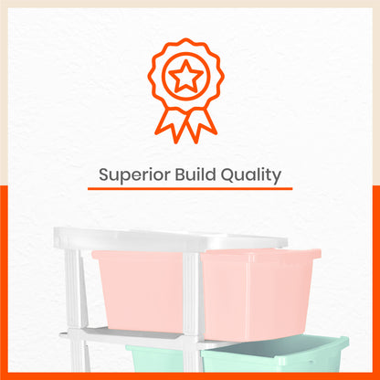 Stomo 3 Drawer Multi-Purpose Storage Organizer for Home and Office (Multicolour)