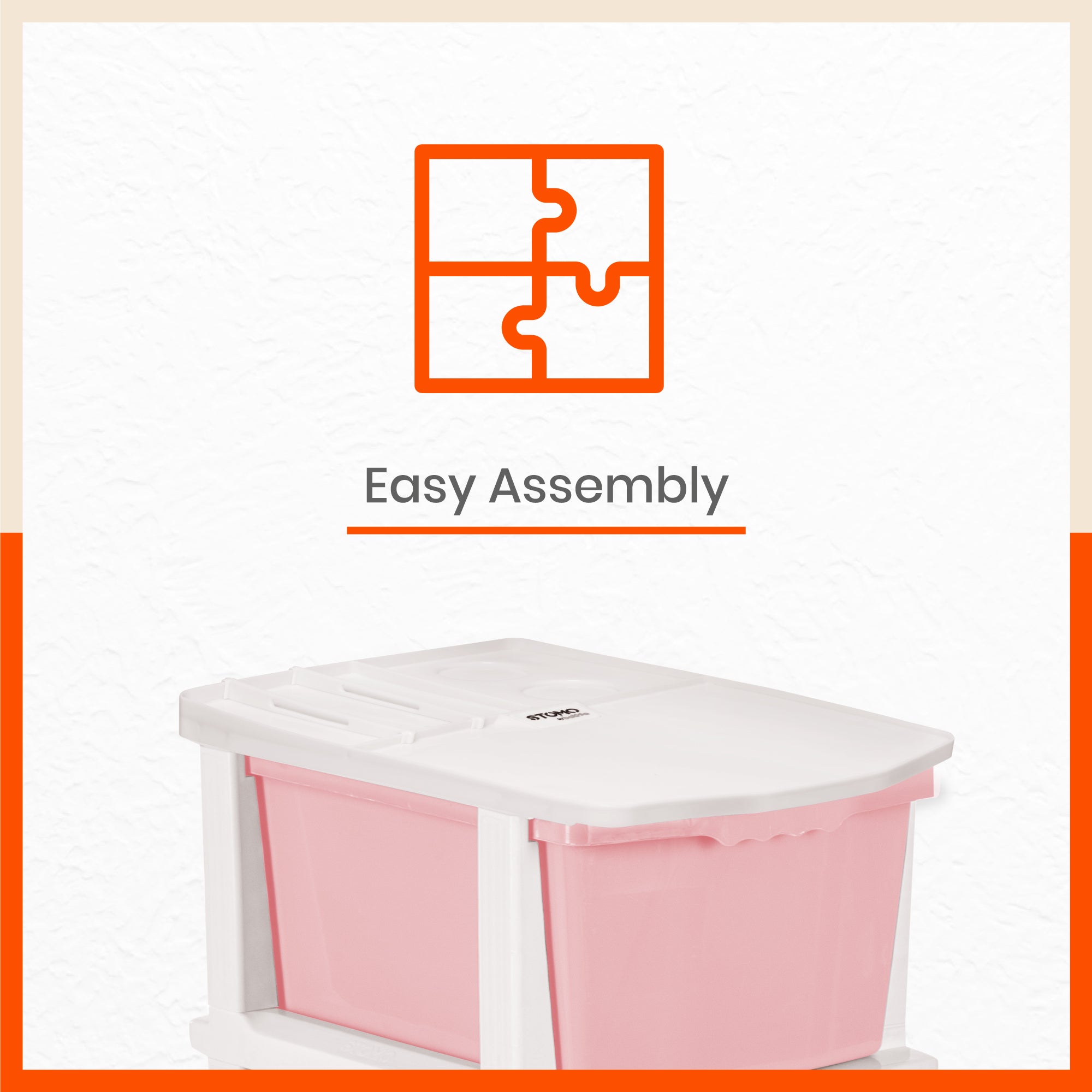 Stomo 3 Drawer Multi-Purpose Storage Organizer for Home and Office (Multicolour)