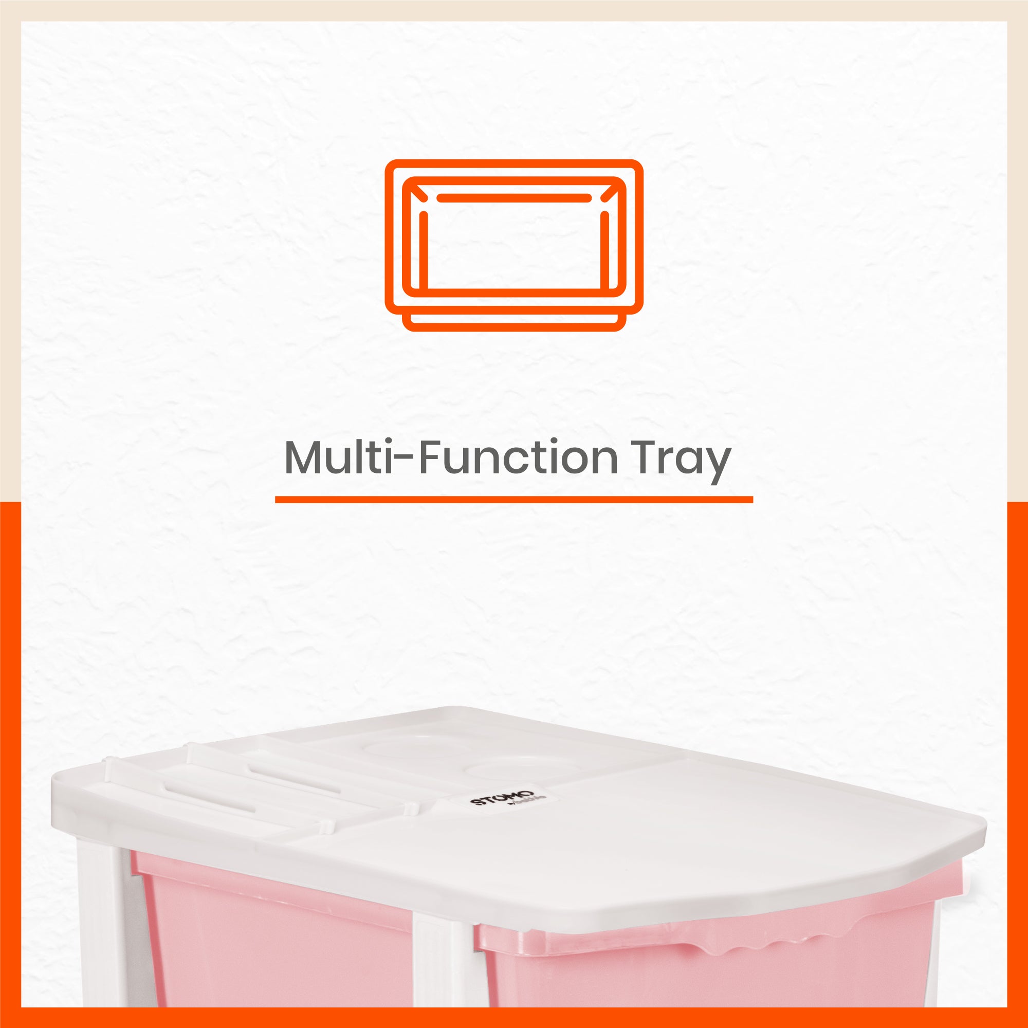 Stomo 3 Drawer Multi-Purpose Storage Organizer for Home and Office (Multicolour)