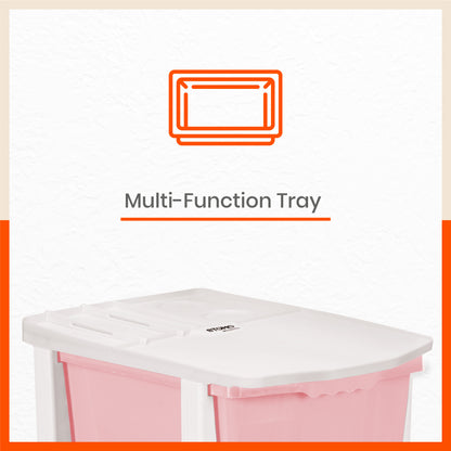 Stomo 4 Drawer Multi-Purpose Storage Organizer for Home and Office (Peach)