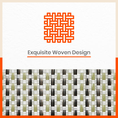 Woven PVC Table Mats / Placemats for Dining Table at Home (Syro - Set of 6)