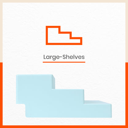 Stomo Taro Multipurpose Shelf Organizer for Home | Baby Blue - Set of 2