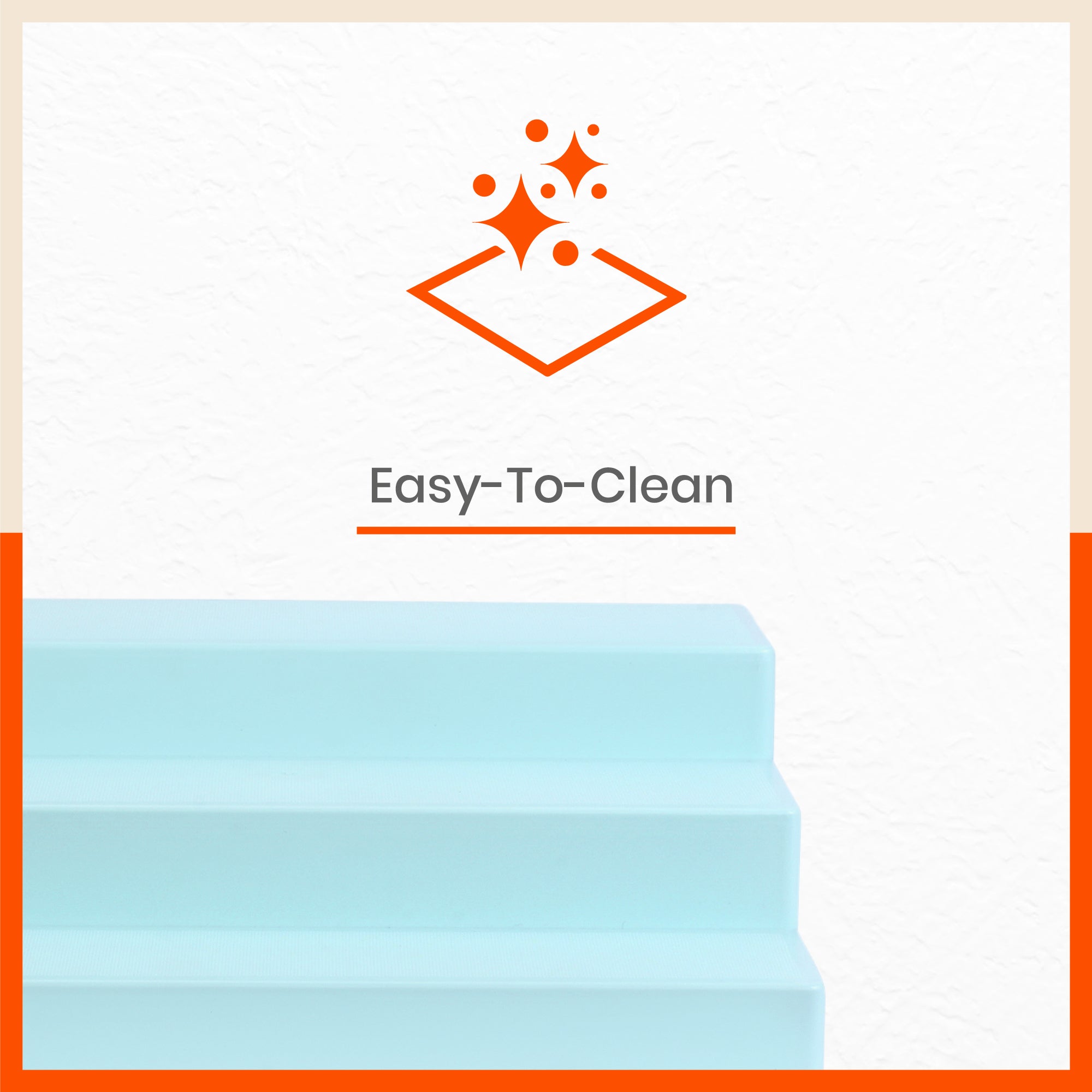 Stomo Taro Multipurpose Shelf Organizer for Home | Baby Blue - Set of 2