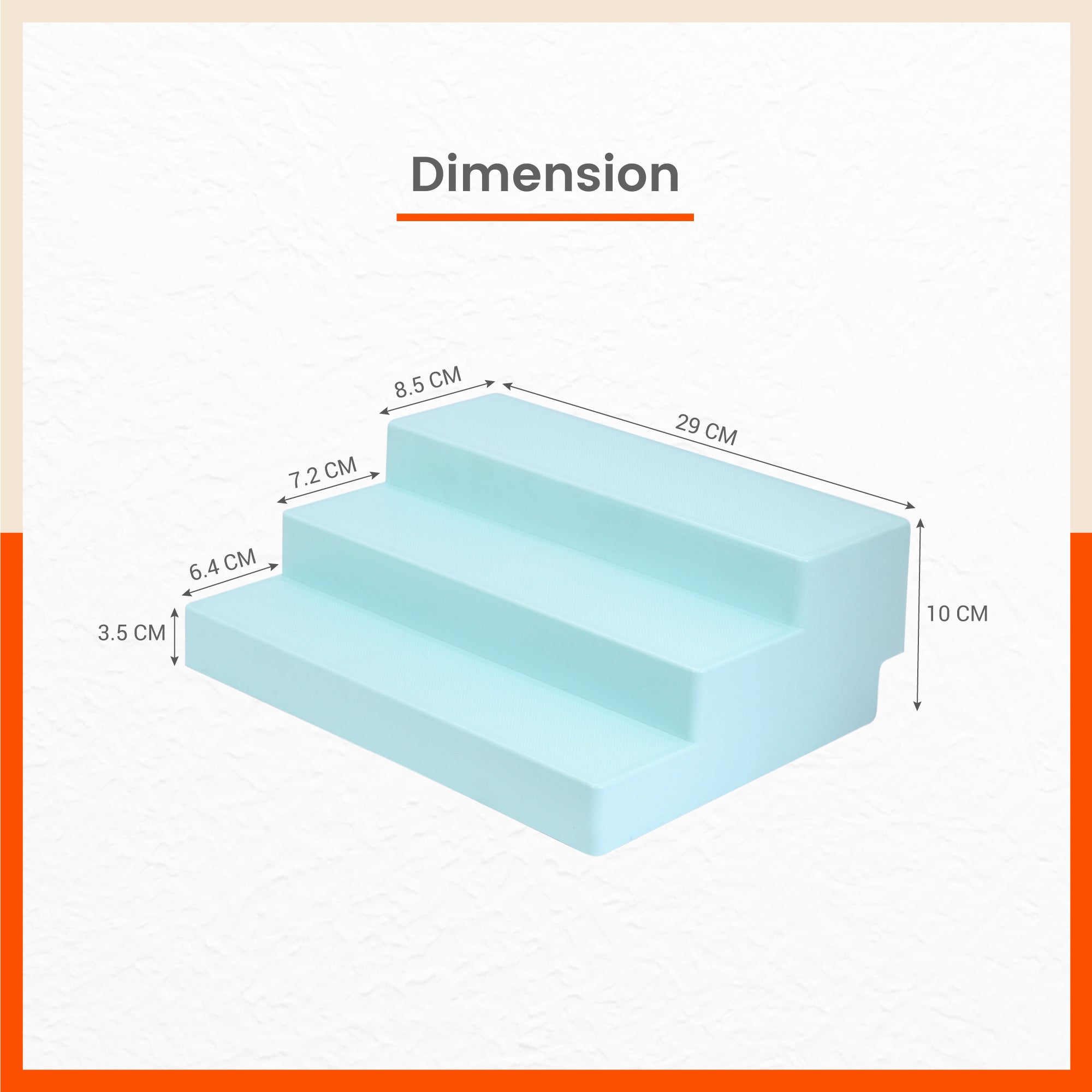 Stomo Taro Multipurpose Shelf Organizer for Home | Baby Blue - Set of 2