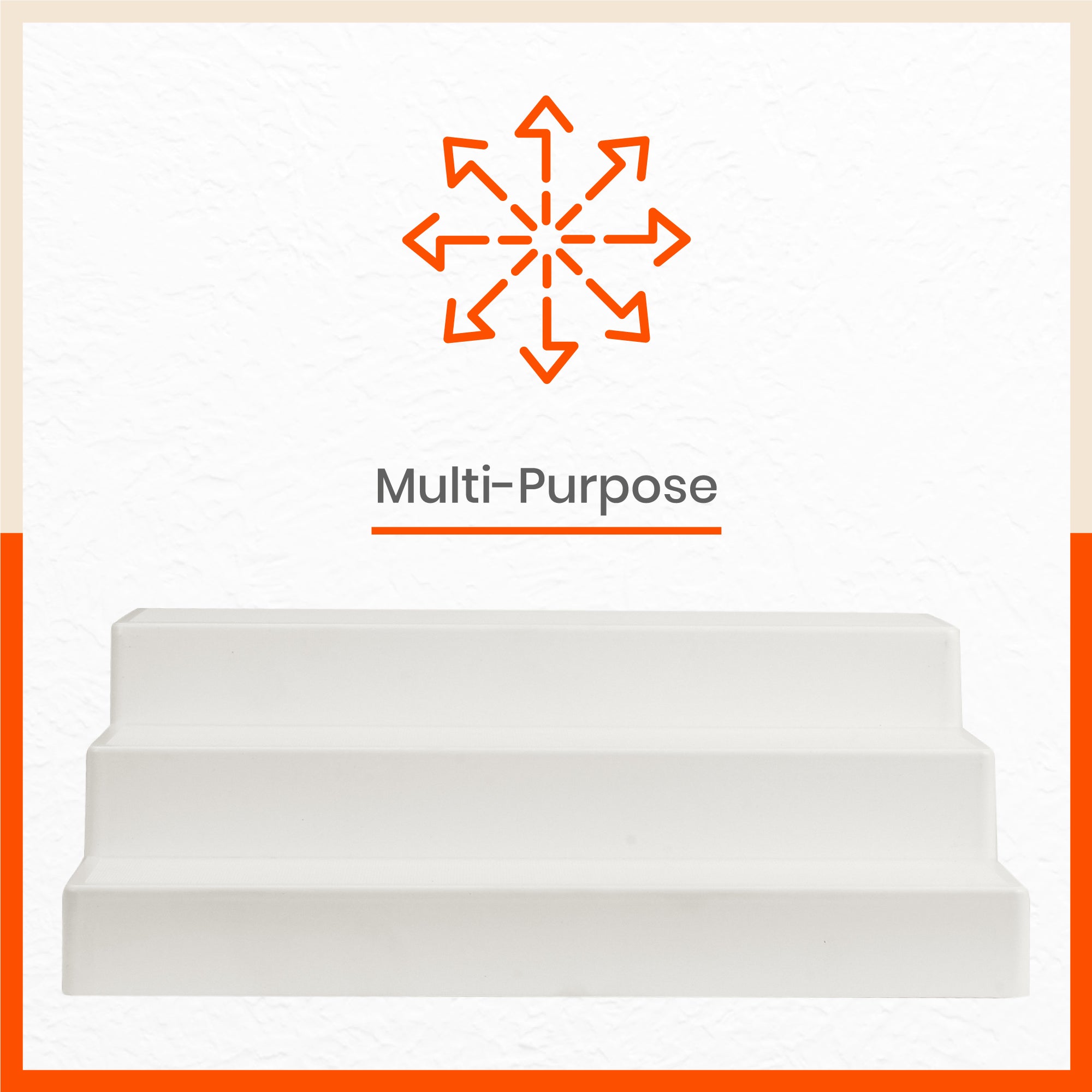 Stomo Taro Multipurpose Shelf Organizer for Home | Pearl White - Set of 2