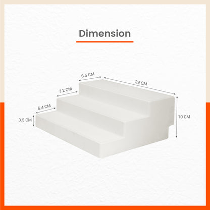 Stomo Taro Multipurpose Shelf Organizer for Home | Pearl White & Skin