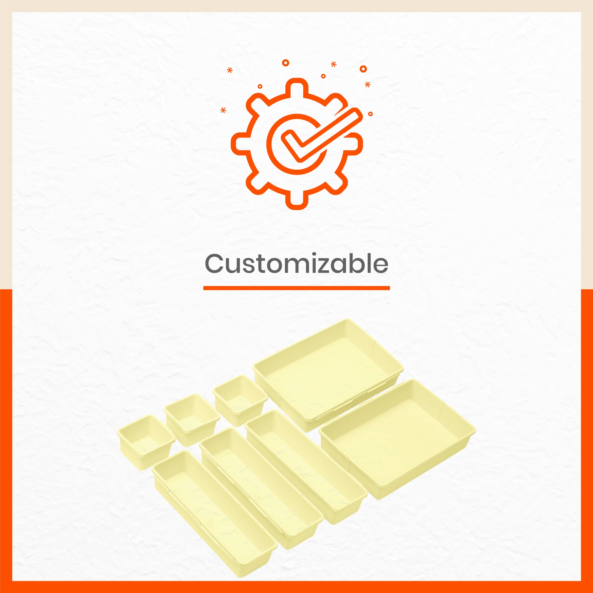 Stomo Vero Multipurpose Drawer Organizer for Home | Off White