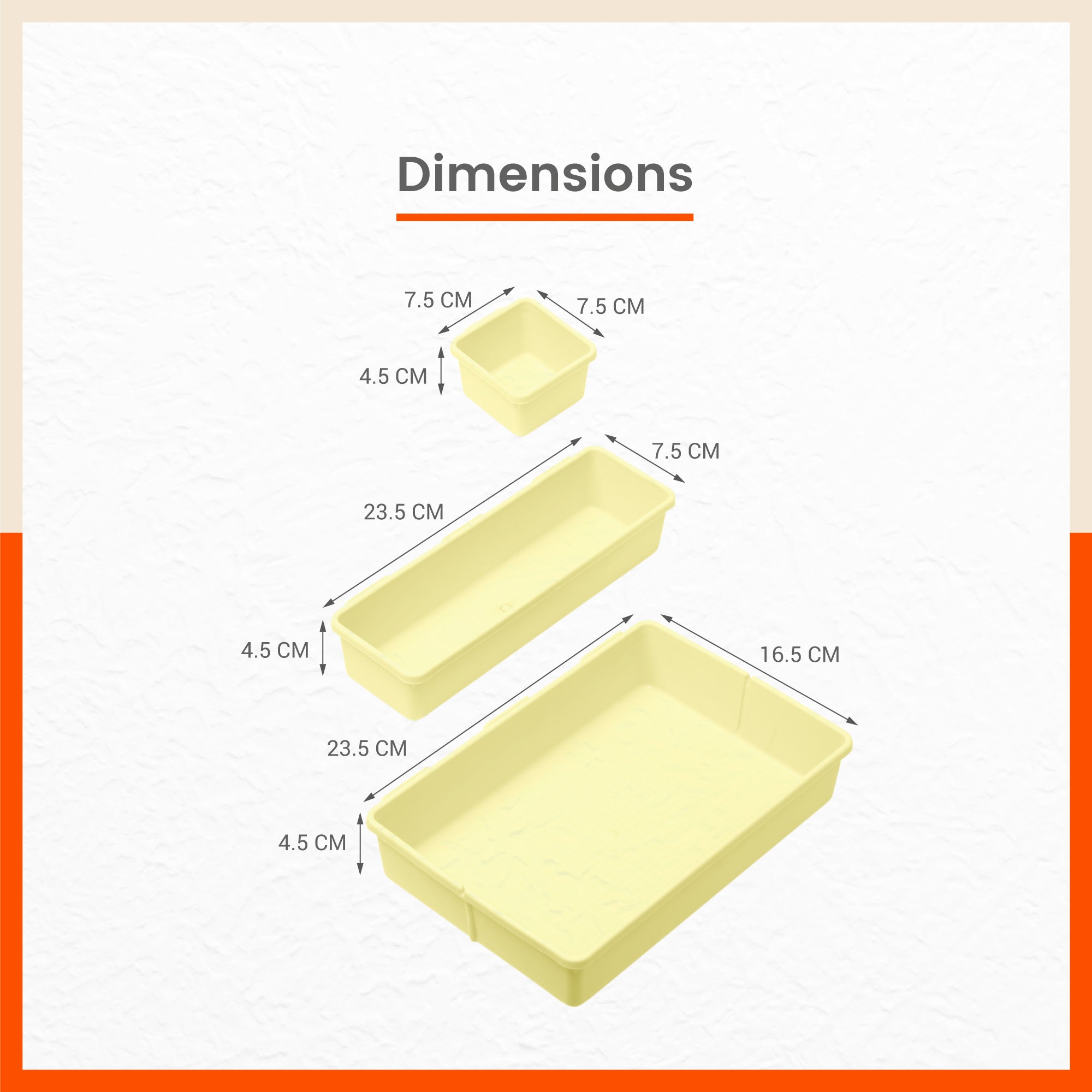 Stomo Vero Multipurpose Drawer Organizer for Home | Off White