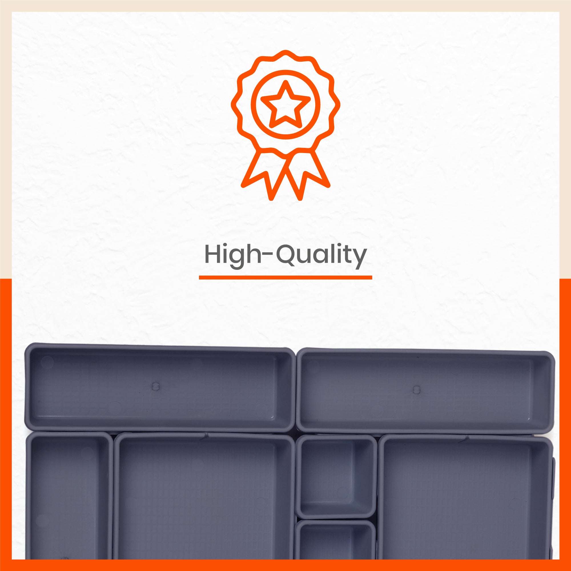 Stomo Vero Multipurpose Drawer Organizer for Home | Smoke